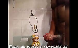 Hot Hairy Italian Bodybuilder Posing Nude and Jerking Off Big Dick and Cumming on Lamp