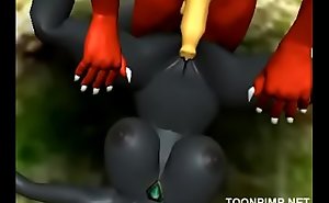 Charmeleon Copulates Umbreon's Pussy Hard in the Forest Publicly