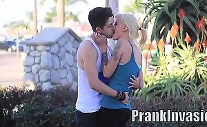Giving a kiss prank compilation that gone sexual easy to get girls on L.A. HD