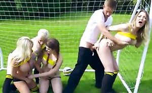 Dispirited football players property fucked by their kinky coach