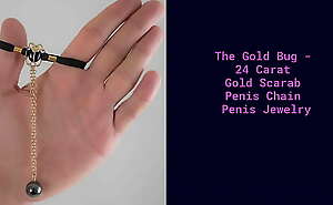 The Gold Bug - 24 Carat Gold Scarab Penis Chain Penis Jewelry