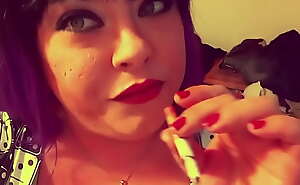 BBW British Domme Tina Snua Lights A Cigarette With Matches With Dangles, OMI's and  Drifting