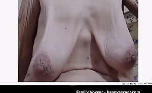 Hacked webcam of my pervert old mom