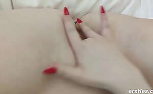 Andy's Red Fingernails Circle Around her Clit