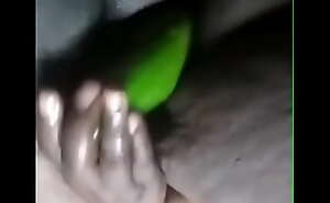 Ebony bbw wife cunt swallow cucumber