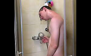 Skinny Boy with Big Dick take Warm Shower / Boy / Uncut / College /