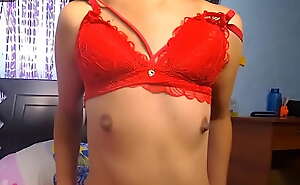 Titless latina webcam posing in bra1