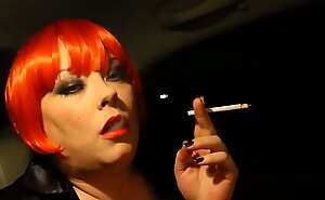 BBW Tina Snua Chain Smoking 2 120 Cigarettes In The Car