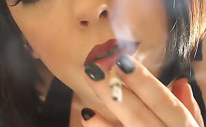 Busty British BBW Tina Snua Smokes A Cork Cigarette