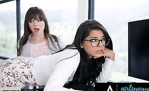 GIRLSWAY - Angry Dominant Boss Needs Incompetent Rookie IT Gina Valentina To Satisfy Her