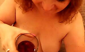 RR Mature drinks cum in her wine