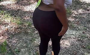 Handsomedevan walk up on a lost big booty  bbw in the woods so he fucks her ass hole