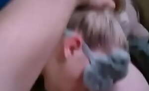 Hungarian amateur Blonde blindfolded ex deepthroat facefuck spycam