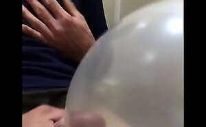 cumshot in balloon