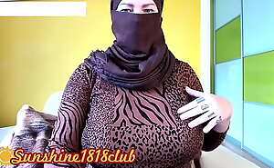 arab muslim hijab horny babe with big tits and fat ass on cam recording October 25th