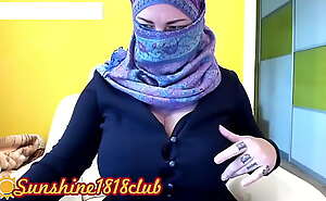 Muslim hijab big tits babe on webcam recorded show October 23rd