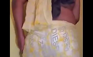 Chubby sissy slut likes to wear a saree