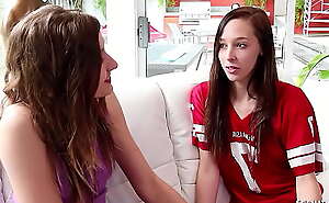 Best Girlfriend help unhappy Virgin Teen with First Lesbian Experience