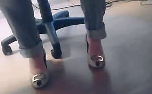 Heels under desk coworker 1
