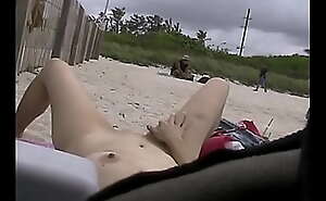 Exhibitionist Wife Lana Teasing Nude Beach Voyeur Cocks! #3 and #4