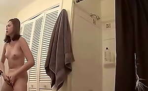 stepsister masturbating in front of the mirror