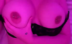 Playing with my big pierced tits _)