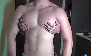 Hot Pecs and Nipples rubbing each other! So hot!?