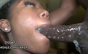 Ebony Teen With Braces Gets Her Mouth Stuffed With Dick- DSLAF