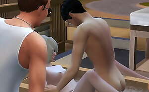 Sims 4 Un voyeur les surprends dans le bain