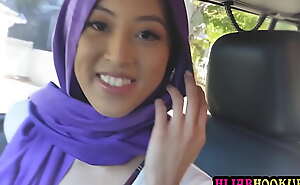Arab teen with hijab Alexia Anders really obsessed by her boyfriends big cock