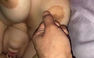 Wife huge areolas S. play and pull