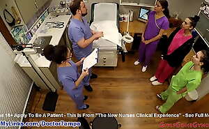 Student Nurses Lenna Lux, Angelica Cruz, together with Reina Practice Examining In any case Every other First Day of Clinicals Lower down Watchful Eyesight at Of Doctor Tampa together with Nurse Lilith Nick scrimp @ GirlsGoneGyno pornography video  The Precedent-setting Nurses Clinical Experience