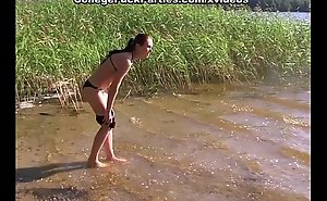 Russian wife fucking and sucking eradicate affect dong on eradicate affect river bank