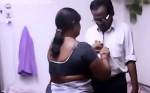 Indian aunty romance with her husband's friend.