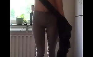 Teen In Tight Jeans Undressing Herself