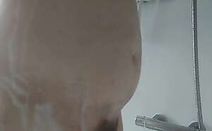 Belly Play in the Shower