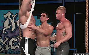 Satisfying gay threesome with Johnny V, Austin Wolf and Jeremy Spreadums