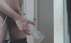18yo Amateur str8 dude Peeing in Bottle with Roommates Home!