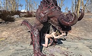 Fallout 4 Katsu and the Deathclaw