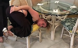Stepmom stuck under the table - Erin Electra