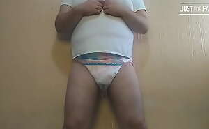 Showing my diaper to everyone