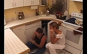 Skinny girl fucks the plumber