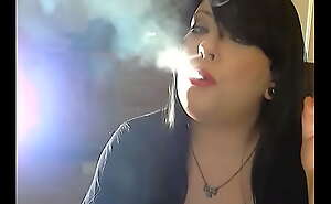 BBW Domme Tina Snua Smokes A Cork Cigarette With Pumping and  Drifting