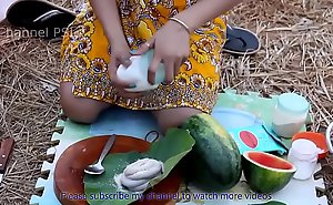 Woow!! Beautiful girls cooking Water Snake upon watermelon HD