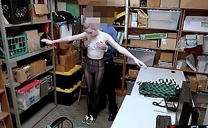 Pale emo teen shoplifter punish fucked wide of a LP functionary