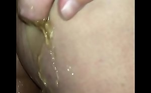 I record myself pissing in my wife's spread asshole